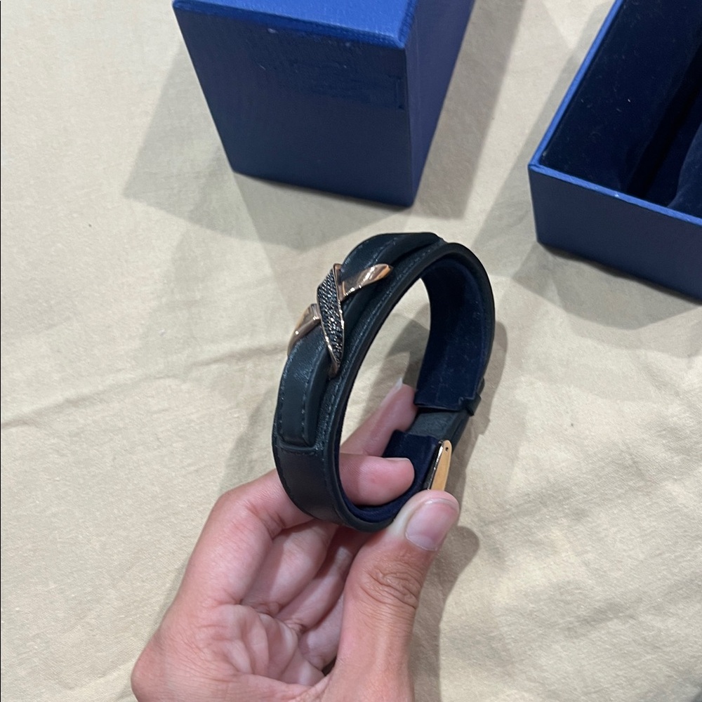 Swarovski Black Bracelet with Silver and Gold Details - Picture 4 of 7